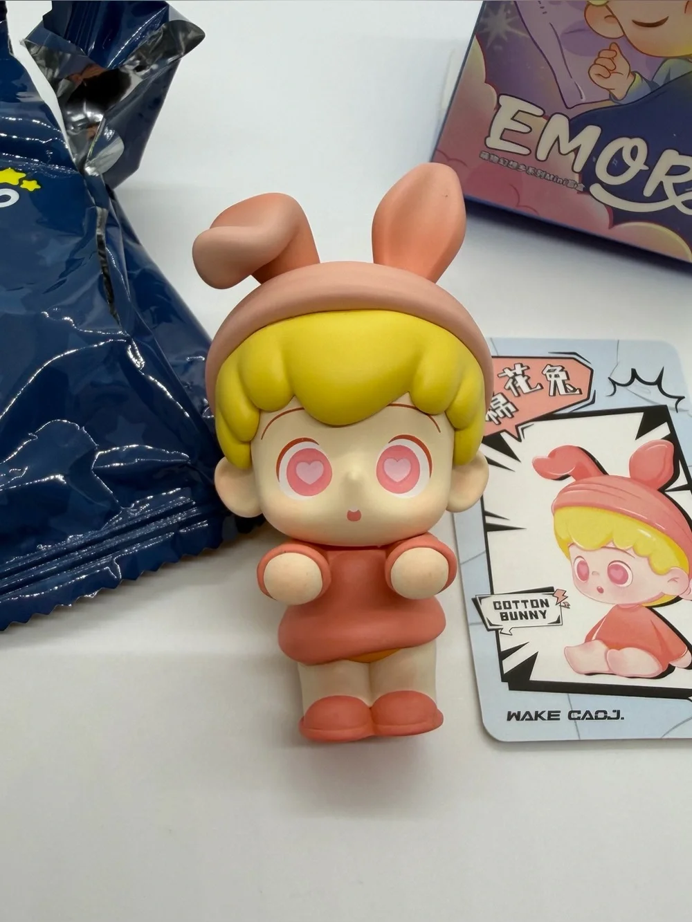 Emor Wake Up Mini Vinyl Figure Series Confirmed Pink Cotton Bunny